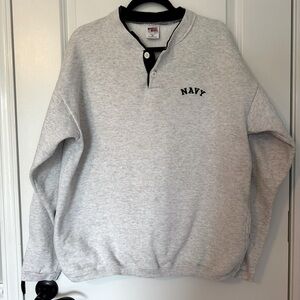 College House Navy Gray XL Sweatshirt